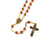 Lourdes Grotto Red Bohemian Glass & Gold Rosary