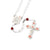 Lourdes Lily White, Red & Silver Enameled Rosary