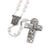 The Sistine Chapel Rosary in Silver with White Pearl Beads