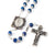 Lourdes Mysteries Booklet Blue & Silver Rosary