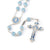 Mary's Motherly Love Collection Sky & Silver Rosary with Silver Caps