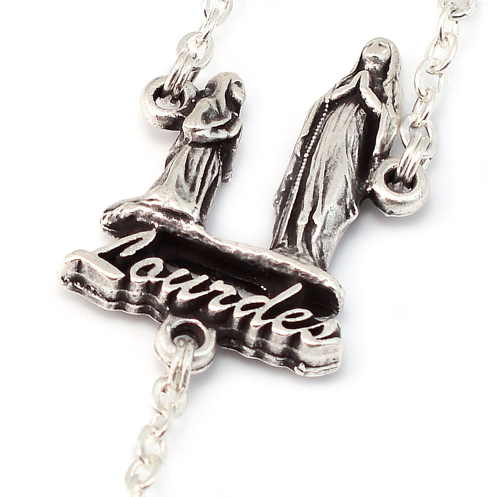 Rosario argentato Lourdes