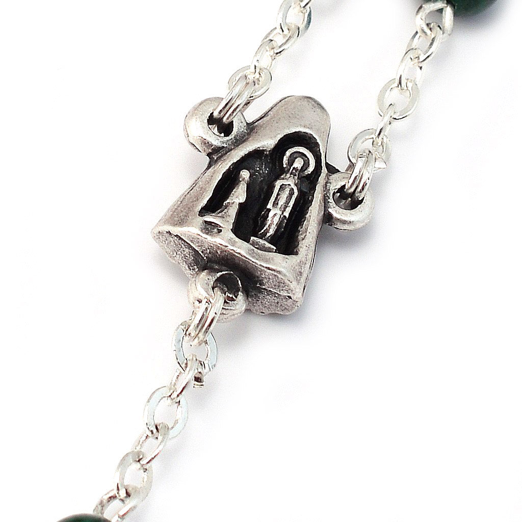 Rosario argentato Lourdes