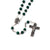 Lourdes Grotto Malachite & Silver Rosary