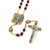Saint Benedict Booklet Rosary with Italian Wood Beads & Gold