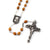 Saint Francis and Saint Clare of Assisi Wood & Silver Rosary