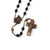 Our Lady of Fatima Rosary with Italian Wood Black Beads