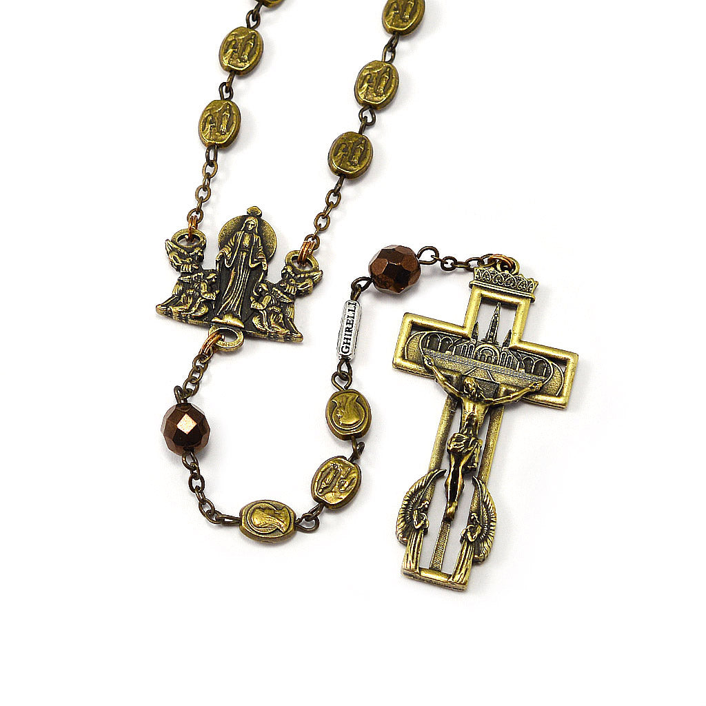 Our Lady of Lourdes 160th Anniversary Rosary, Antique Bronze