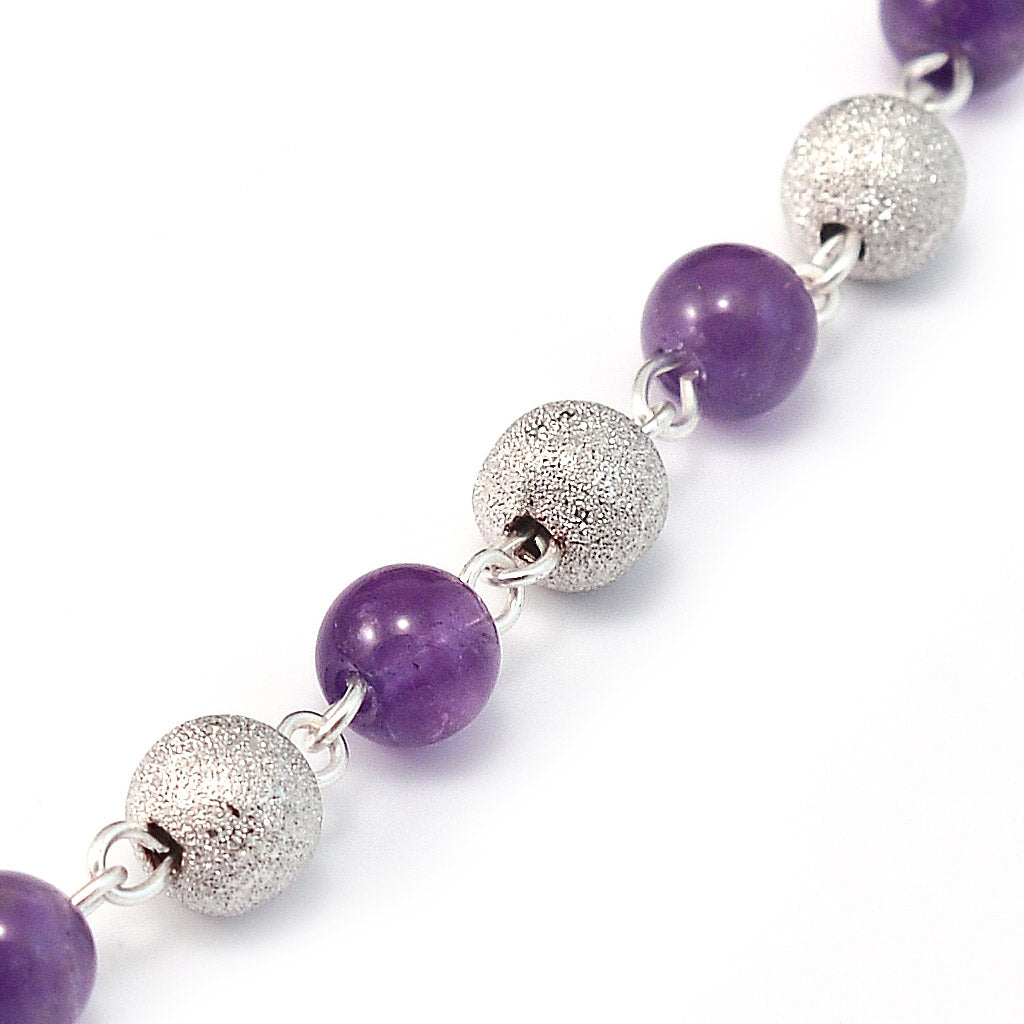 Precious Sterling Silver Amethyst Bracelet