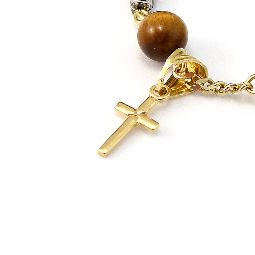 Precious Tiger&#39;s Eye &amp; Gold Bracelet