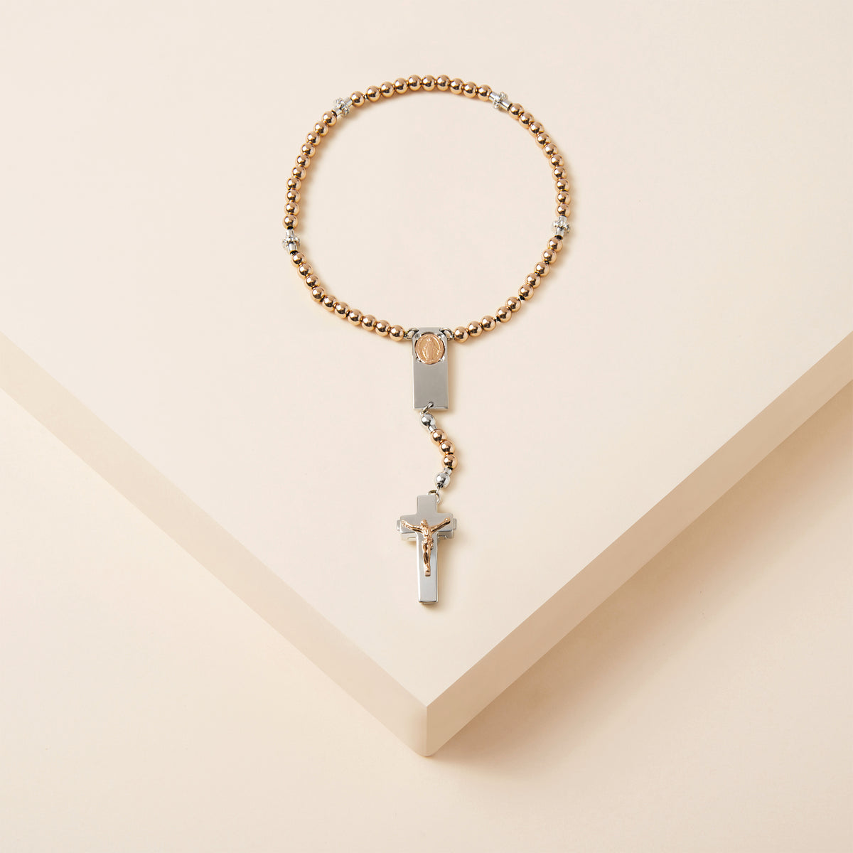 Rosalet traditional bracelet with rose gold and sterling silver