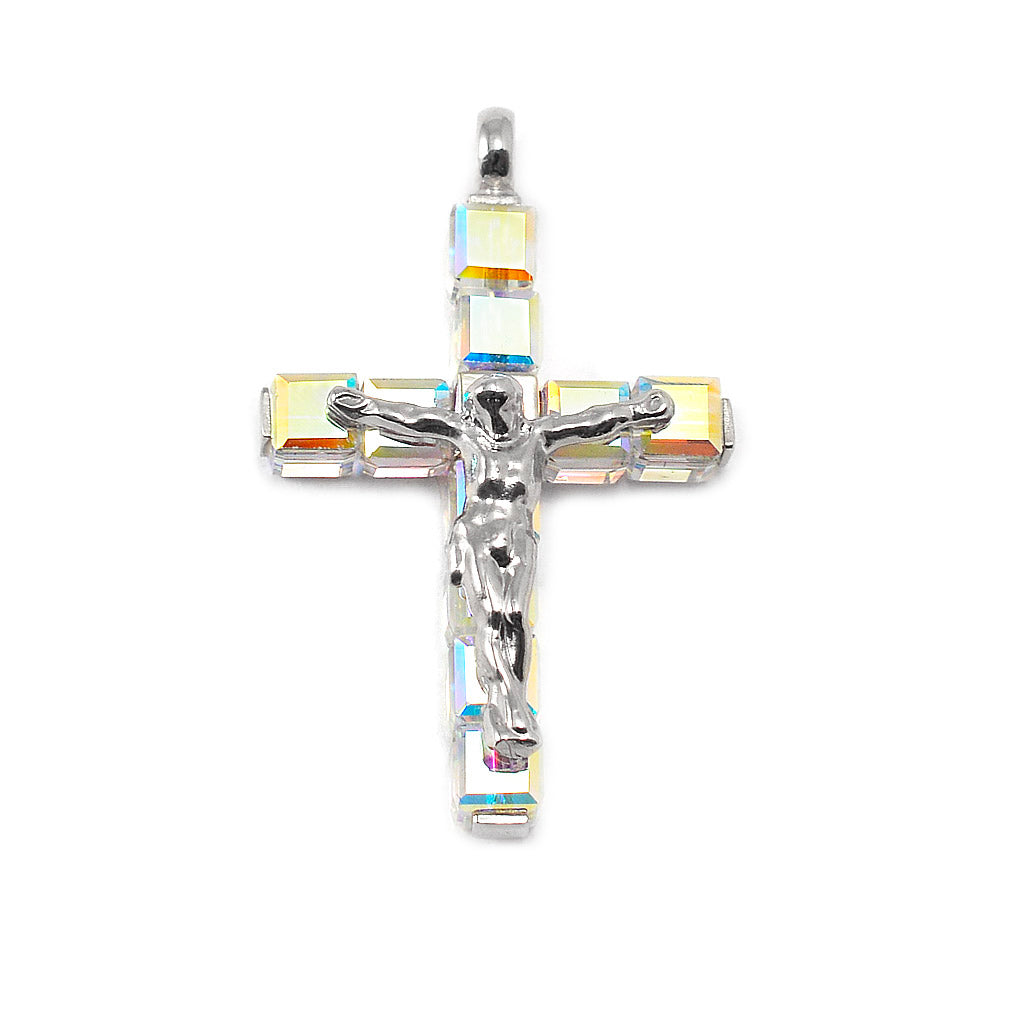 Rosario Swarovski® Argento 925 placcato Rodio