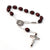 Saint Benedict Wood & Silver Decade Rosary