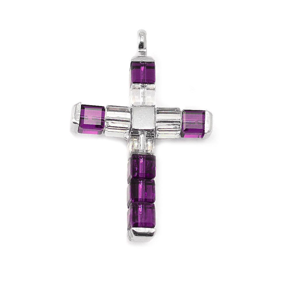 Rosario Swarovski® Argento 925 placcato Rodio