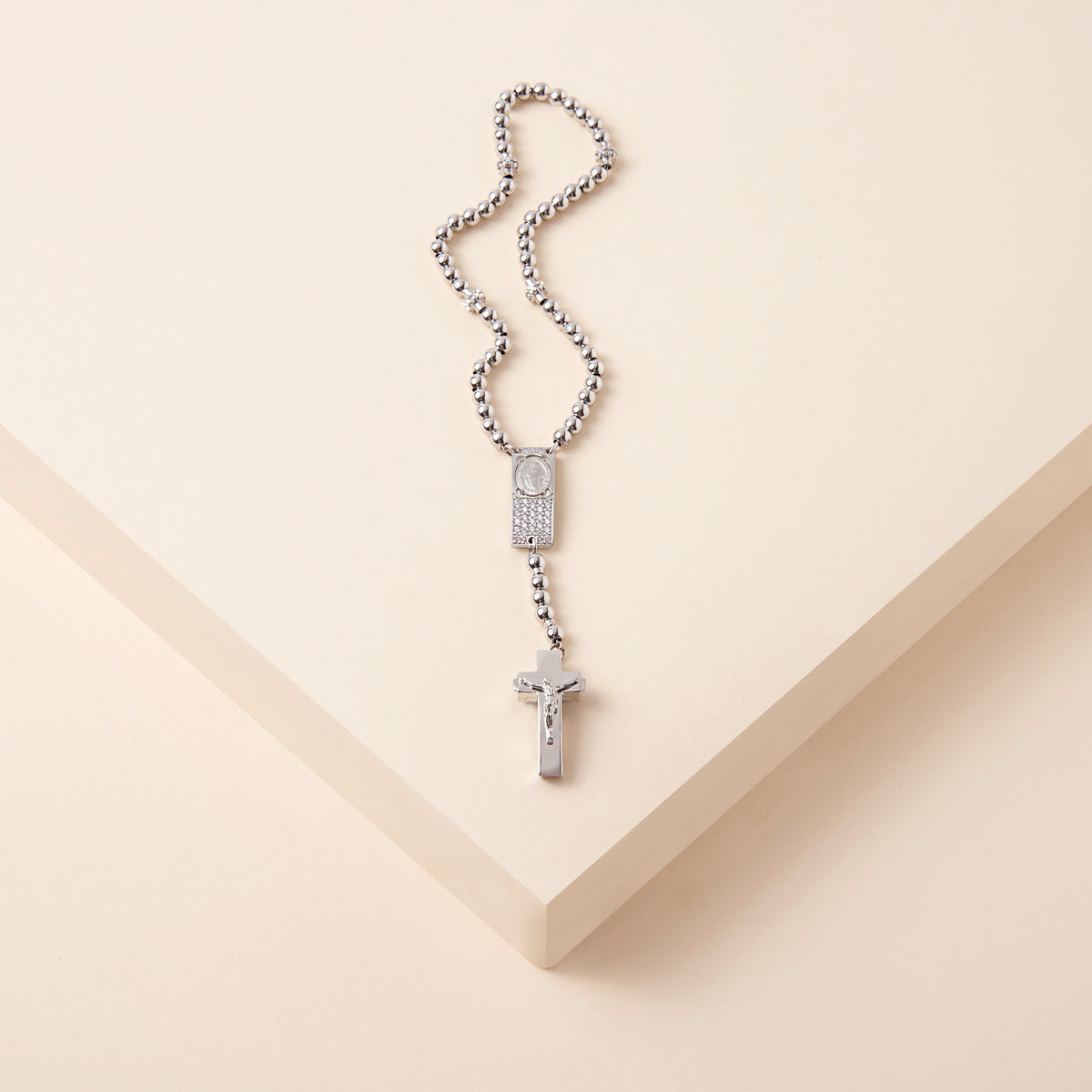 Sterling silver Rosalet with Pavé Pater bead handmade in Italy