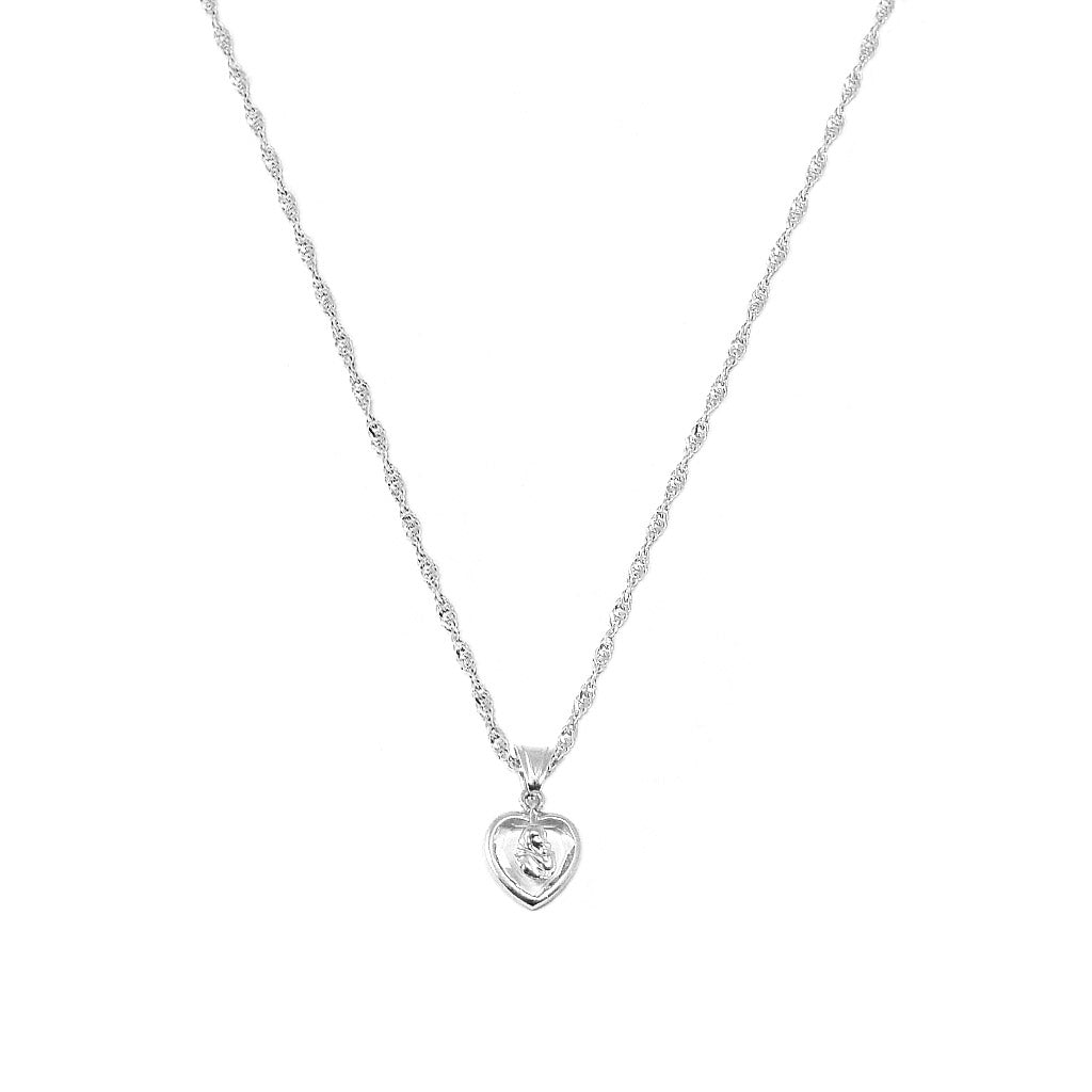 Pendente a forma di cuore in Cristallo e Argento Sterling