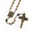 Saint Anthony Rosary in Antique Bronze and Olive Wood Beads