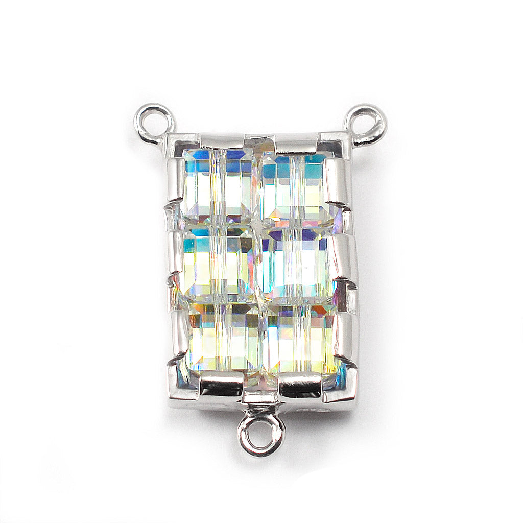 Aurora Borealis Crystal Rosary with Sterling Silver