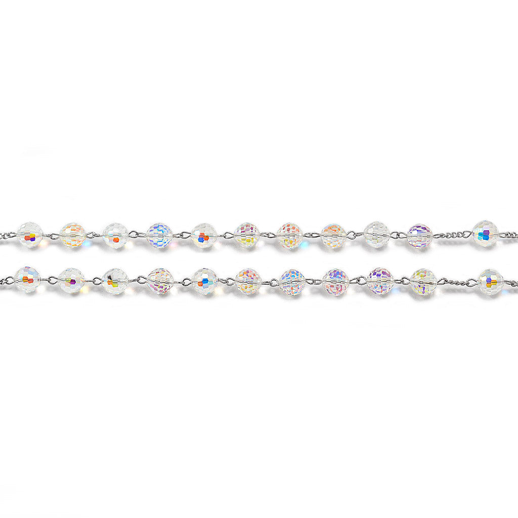 Rosario Swarovski® Argento 925 placcato Rodio