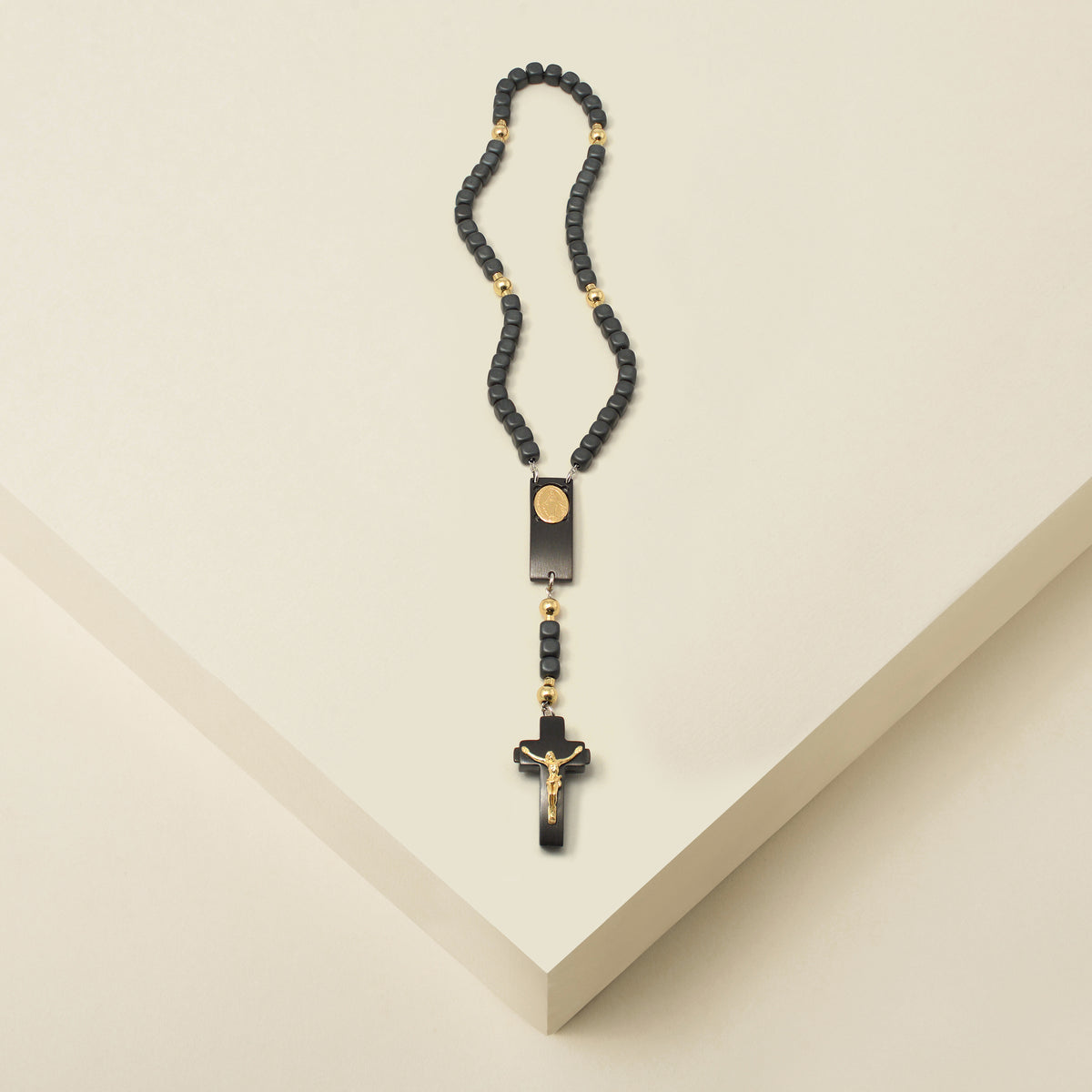 Square matte hematite cube beads on Rosalet bracelet