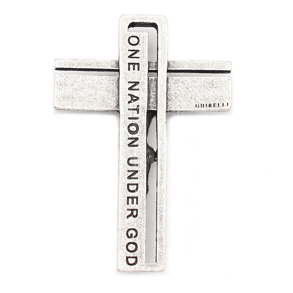 Handmade rosary with crucifix engraved “One Nation Under God”