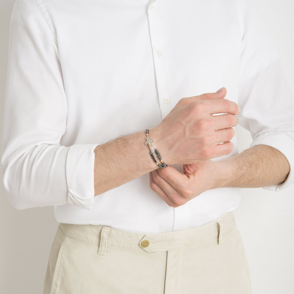 Miraculous Medal centerpiece with rose gold plating