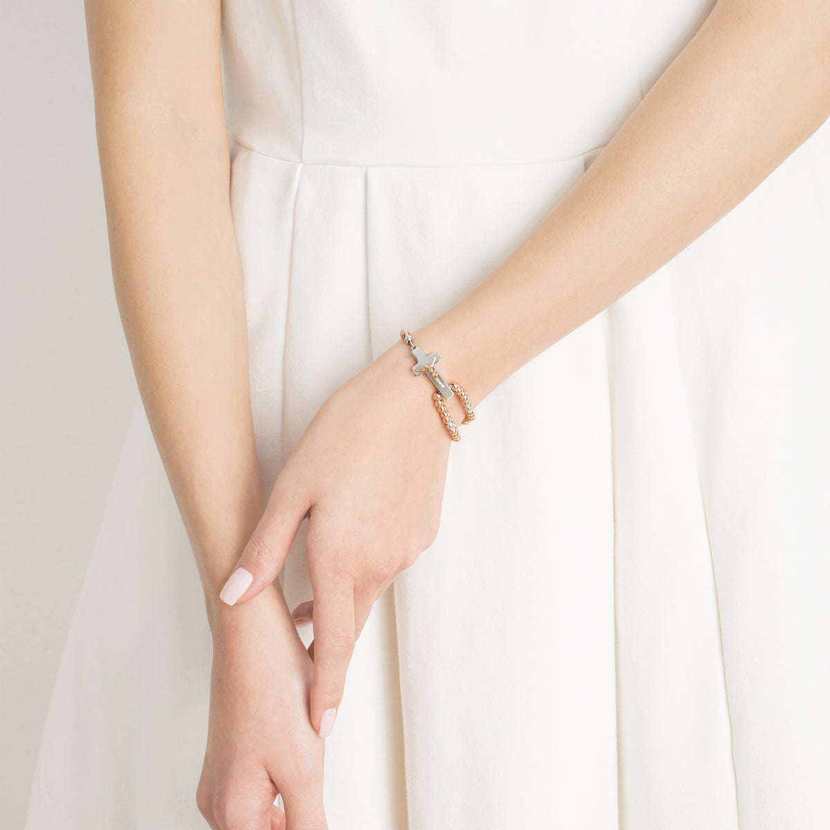 Handmade Italian Rosalet bracelet in rose gold finish