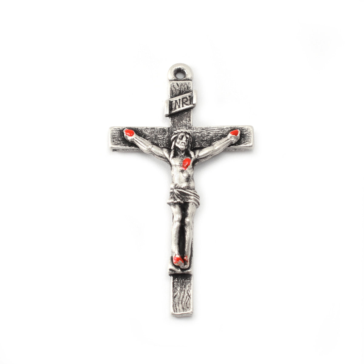 Catholic rosary honoring Padre Pio with antique silver finish