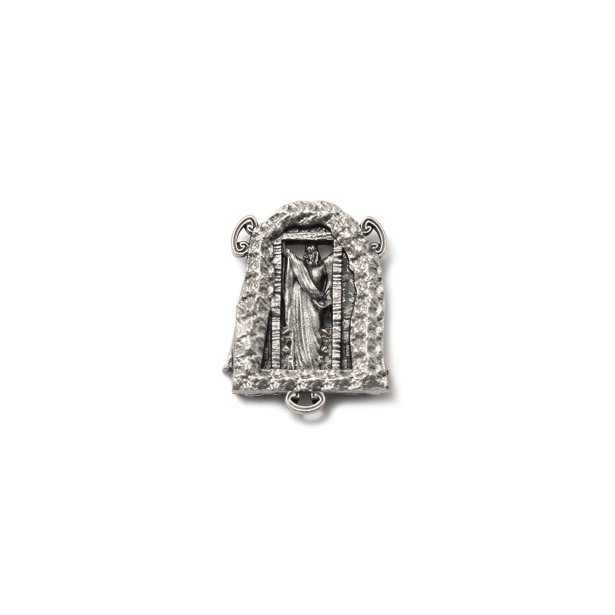 holy shroud rosary silver