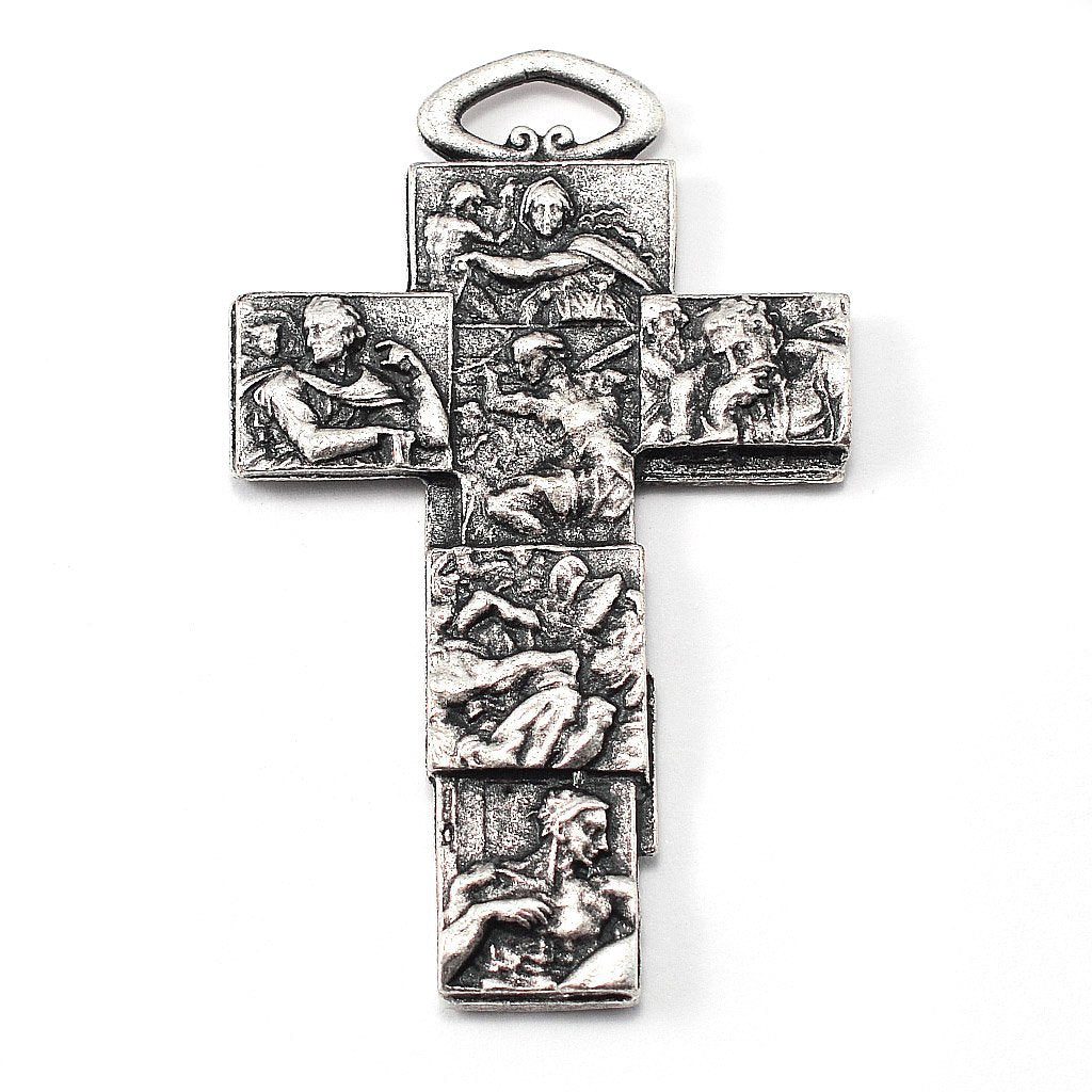 The Sistine Chapel Rosary in Silver with Hematite Beads