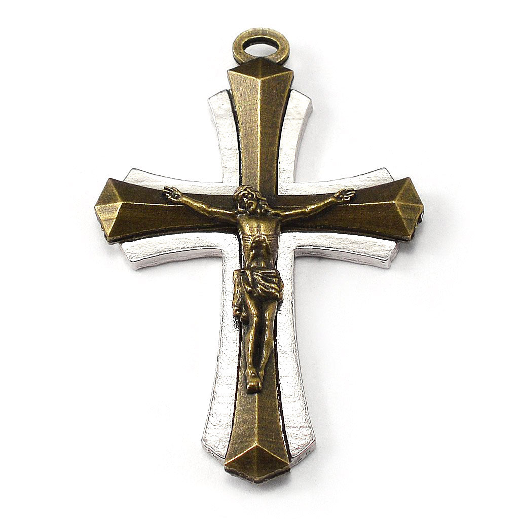 Saint Joseph Rosary in bronze, silver and hematite beads