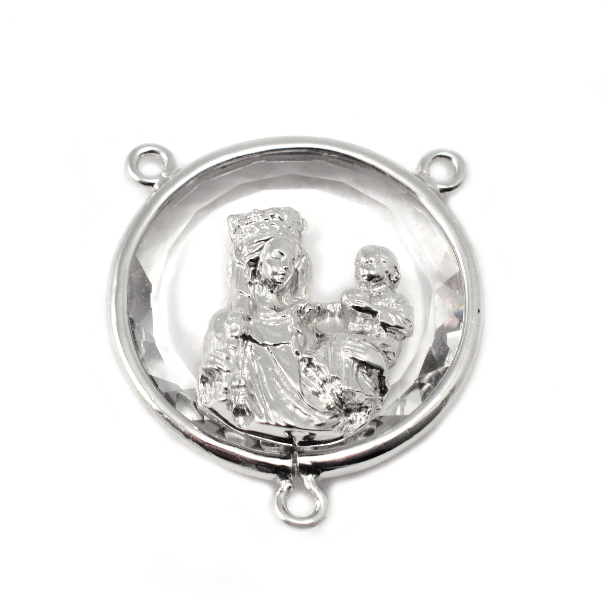 Rosario Swarovski® Argento 925 placcato Rodio