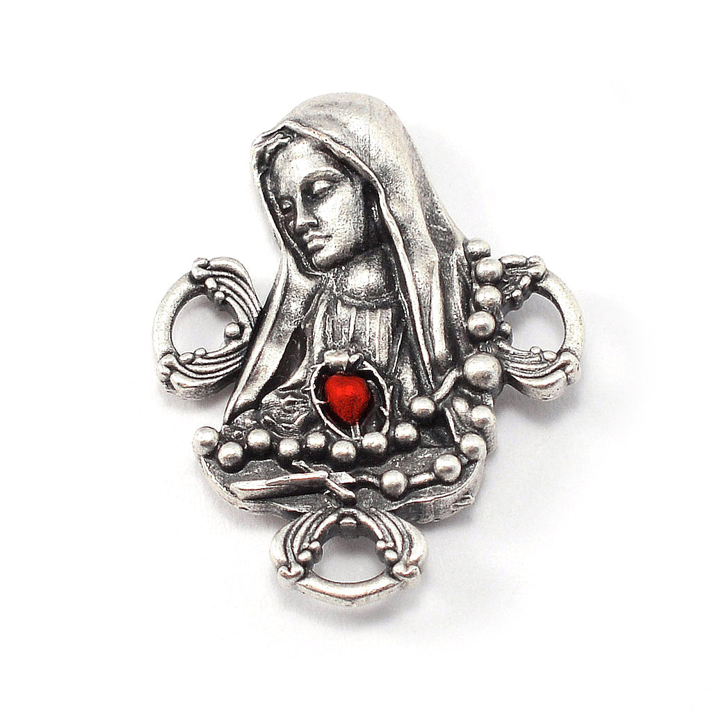 Our Lady of Fatima Rosary with Red &amp; White Beads