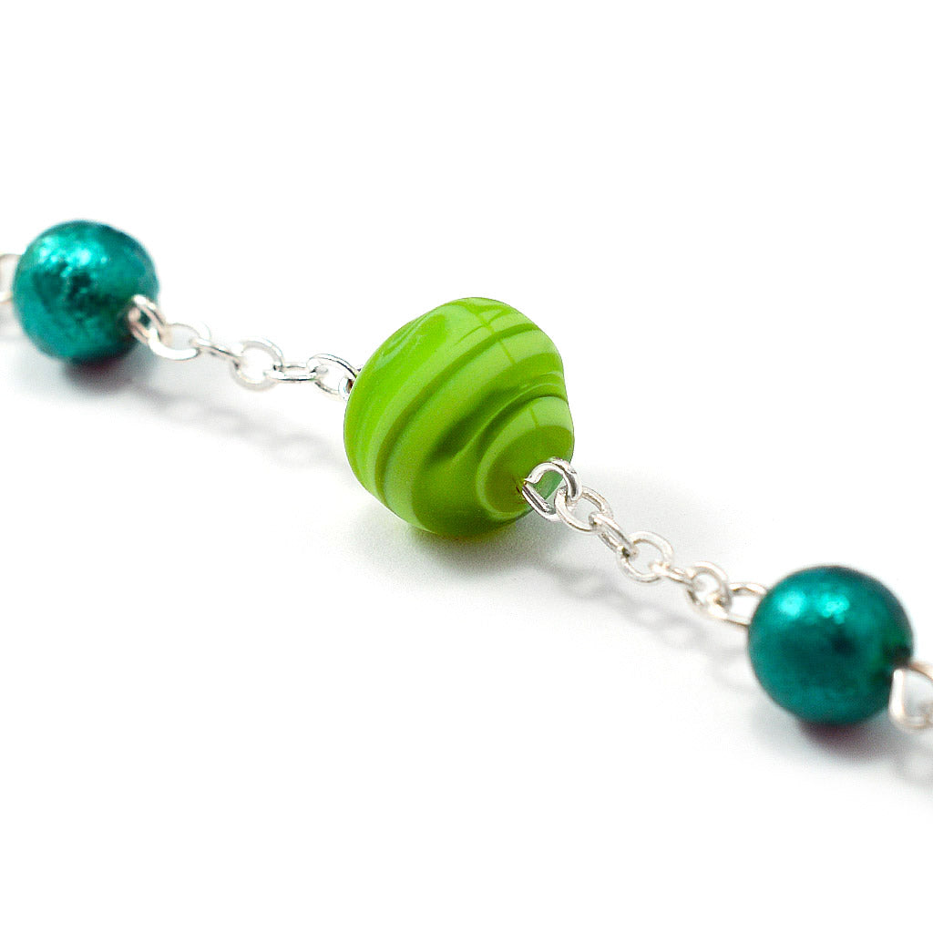 Saint Patrick Rosary in Murano Glass &amp; Silver