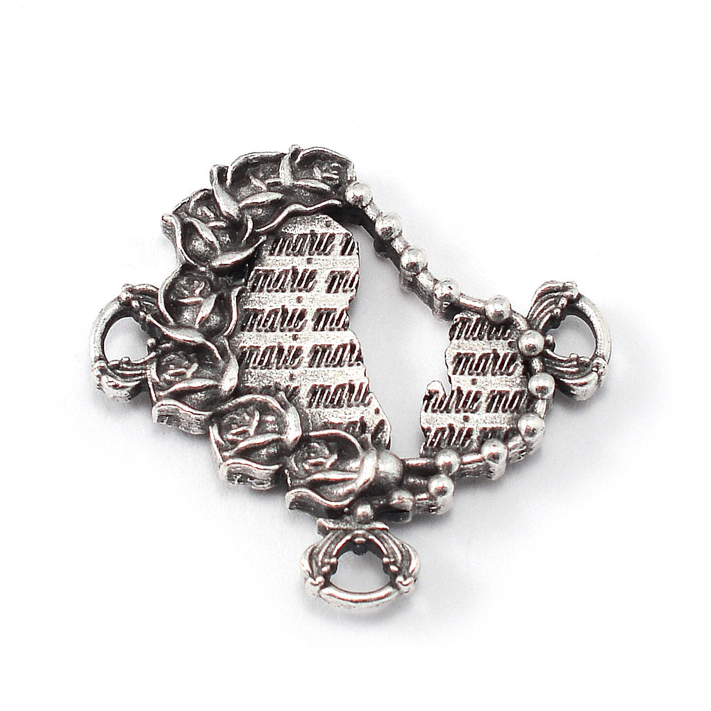 Ghirelli rosary for women with decorative caps and roses