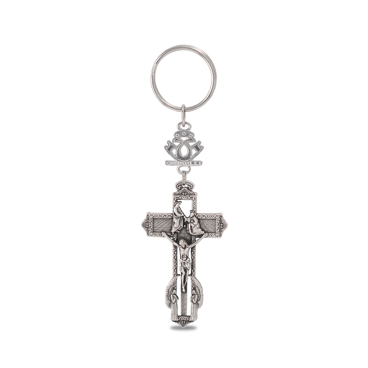 KEY CHAIN - TU ES PETRUS CRUCIFIX